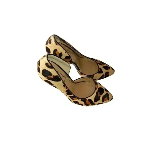 BCBG Women's High Heels Fur Faux US size 5.5B animal print - Picture 1 of 11